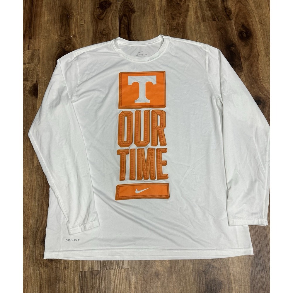 Nike Tennessee Volunteers Our Time Dri-FIT Long Sleeve Shirt Size XL